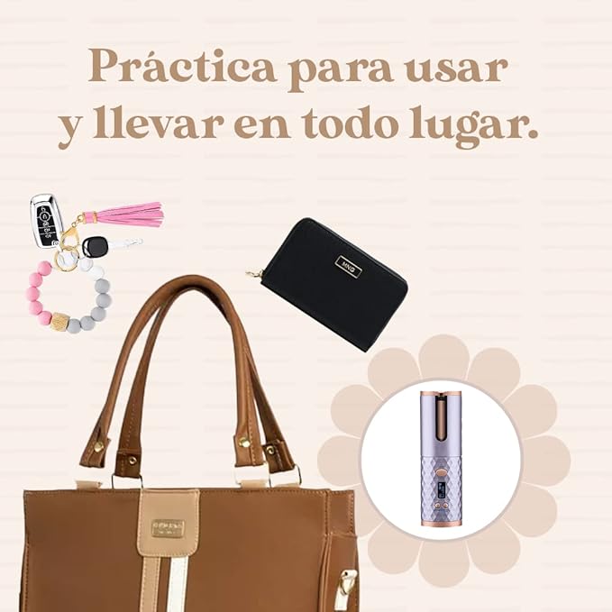 Rizador de cabello inalámbrico automático portátil