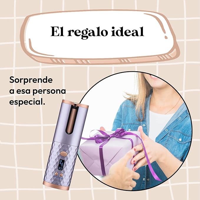 Rizador de cabello inalámbrico automático portátil