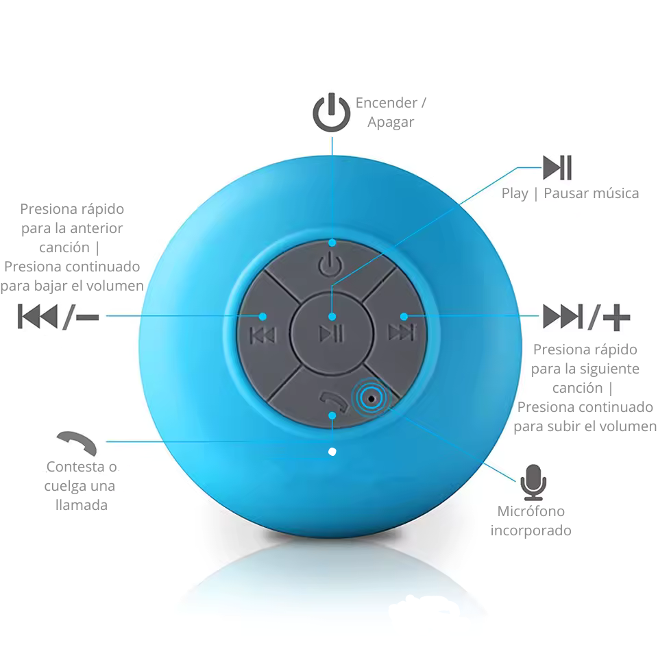 SoundSplash® - Parlante Impermeable Bluetooth 2X1