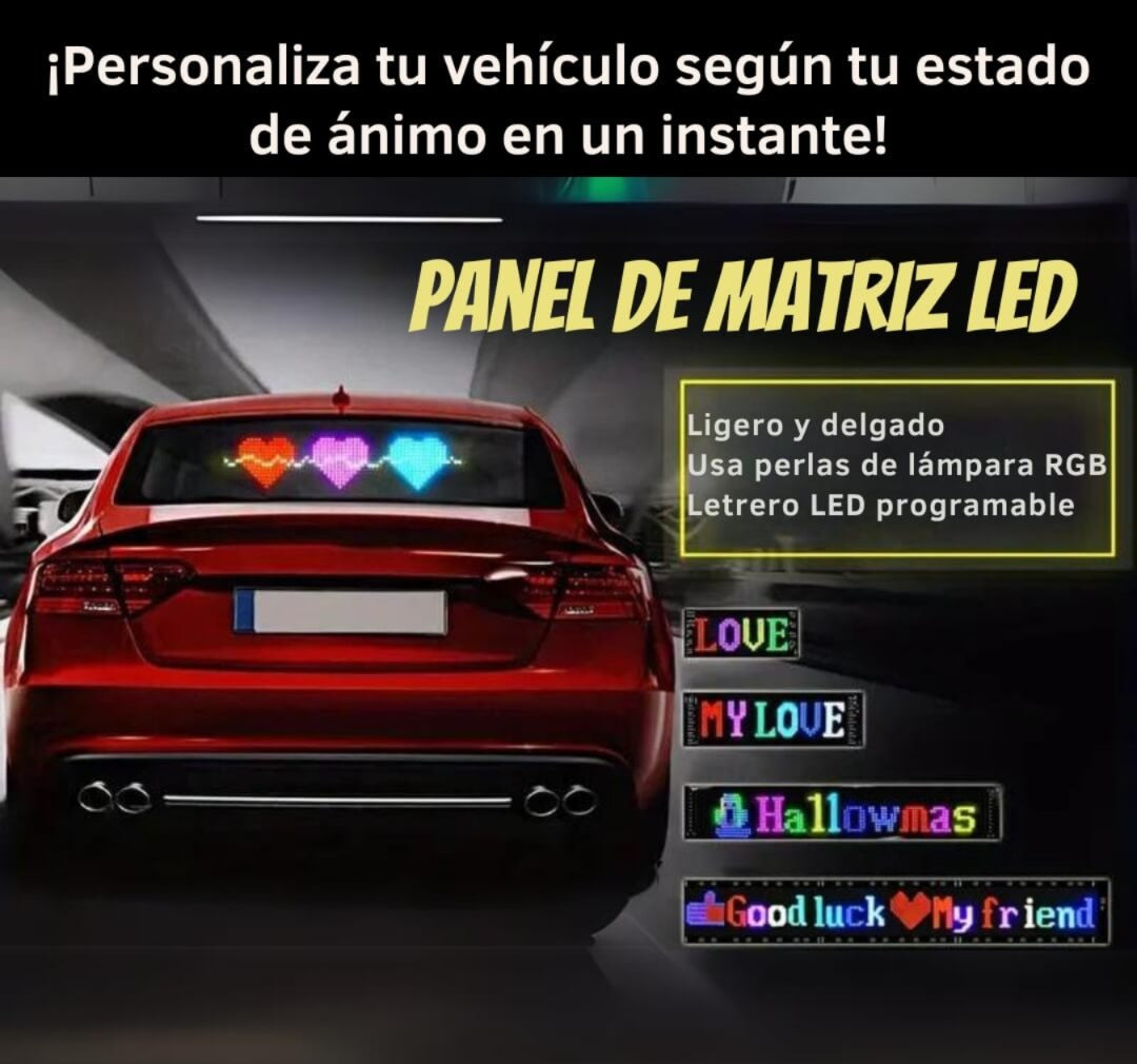 PANTALLA LED MULTICOLOR PARA AUTOMÓVILES