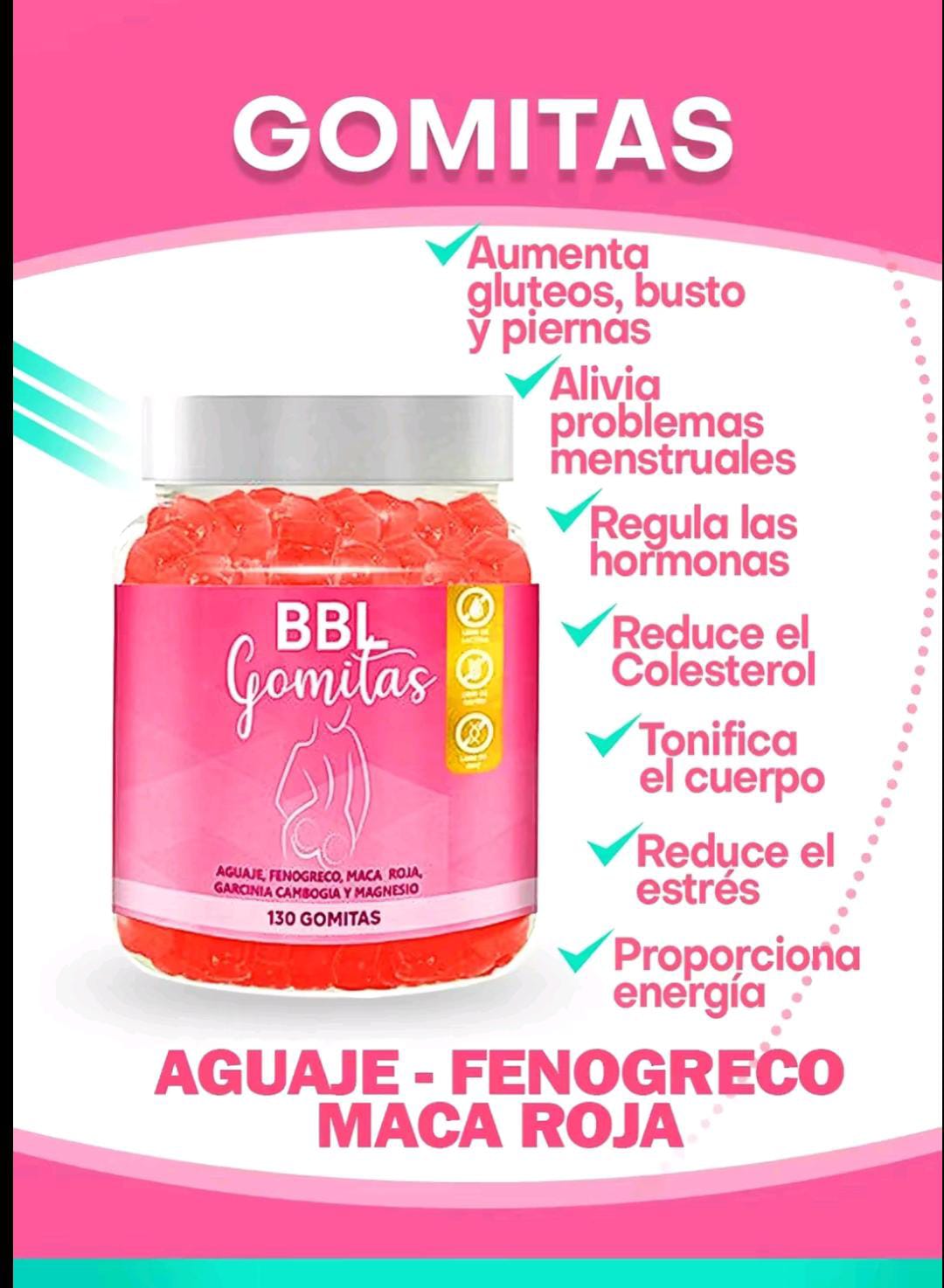 Gomitas de Aguaje levanta glúteos