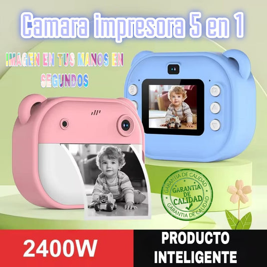 Cámara instantánea con mini impresora